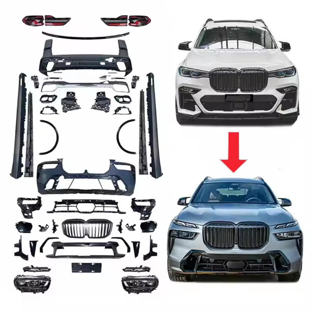 Umbausatz aus PP für die Umrüstung von BMW X7 G07 2019-2022 auf das Erscheinungsbild von LCI Sport 2024