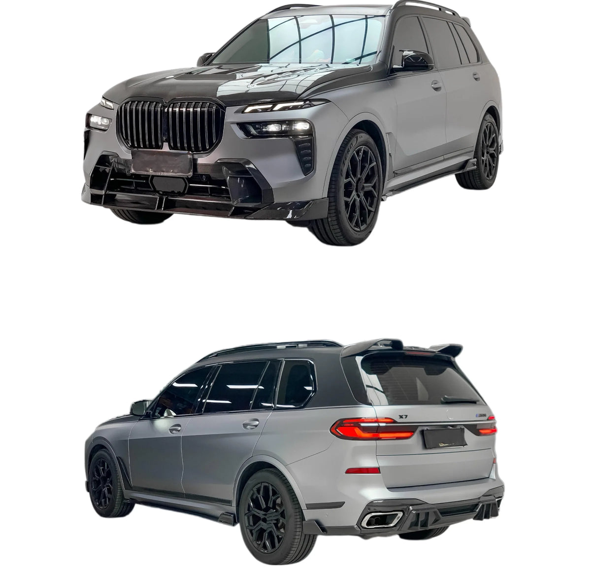 Karosserie-Kit aus Carbon für BMW X7 G07, mit Lippe, Seitenschwellern, Diffusor, Heckspoiler und Motorhaube