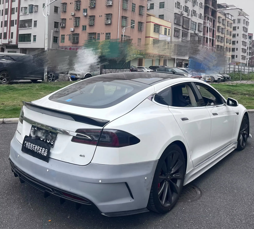 Manufacturer Body Kit Abs Material for Tesla Model S 2012-2016 New Front/Rear Bumpers Hood Spoiler Body Kit Upgrade Parts