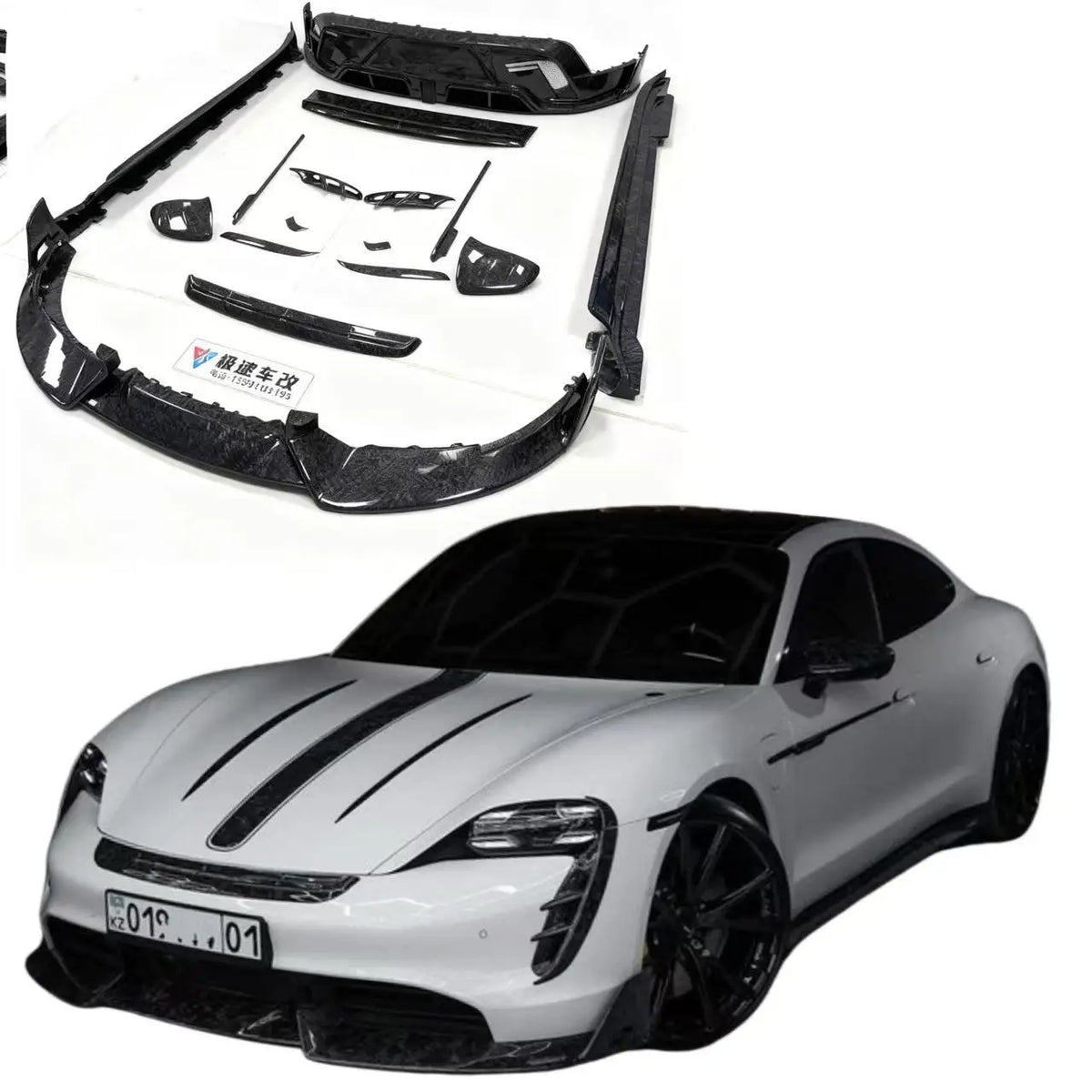Kit de carrocería en carbono forjado para Porsche Taycan