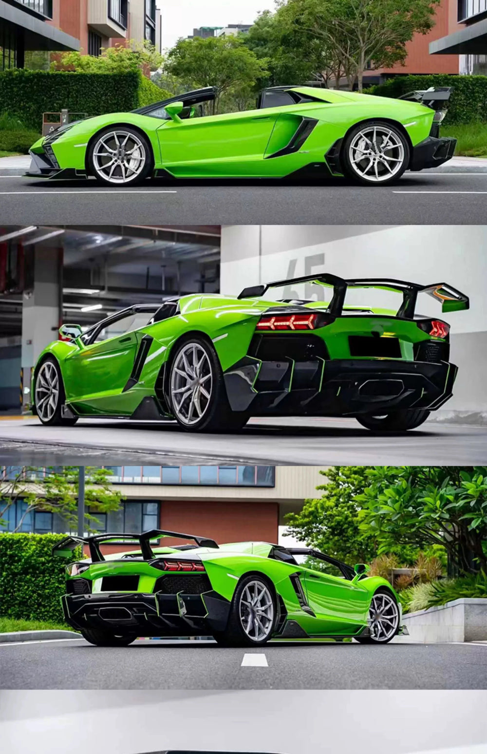 CT Style Dry Carbon Fibre Body Kit for Lamborghini Aventodor Lp700 Front Bumper Rear Bumper Side Skirt Spoiler Hood Body Kit