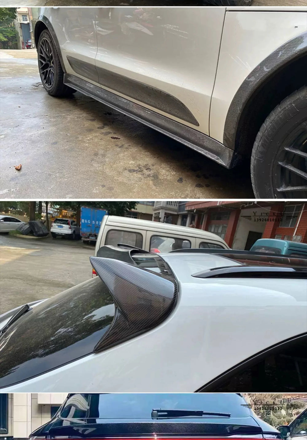 Kit de carrocería ancha en fibra de carbono para Porsche Macan