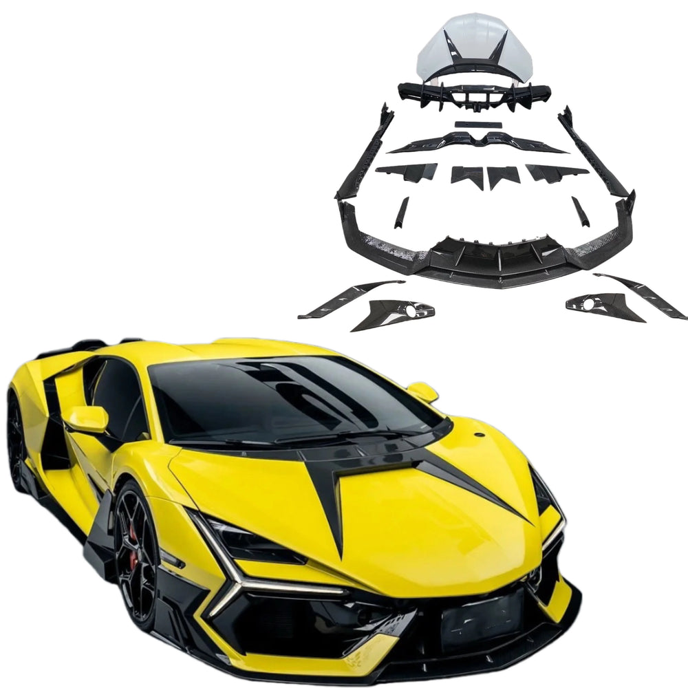 Factory Direct MSY Style Dry Carbon Fiber Front Lip Rear Body Kit for Lamborghini Revuelto Side Skirt Diffuser Spoiler Hood