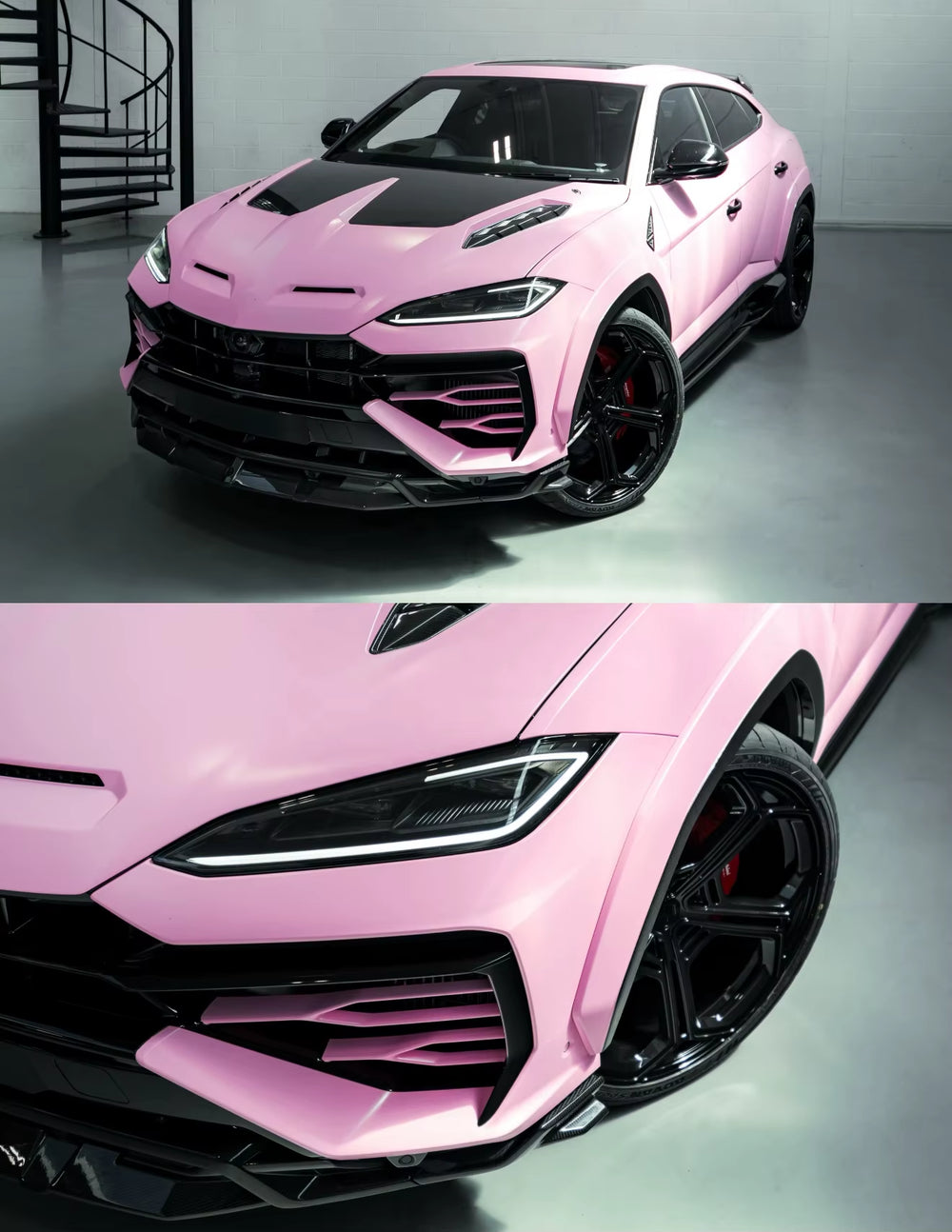 Dry Carbon Fiber UB Style Body Kit Front Lip Side Skirts Rear Diffuser Spoiler Wheel Arches for Lamborghini Urus SE