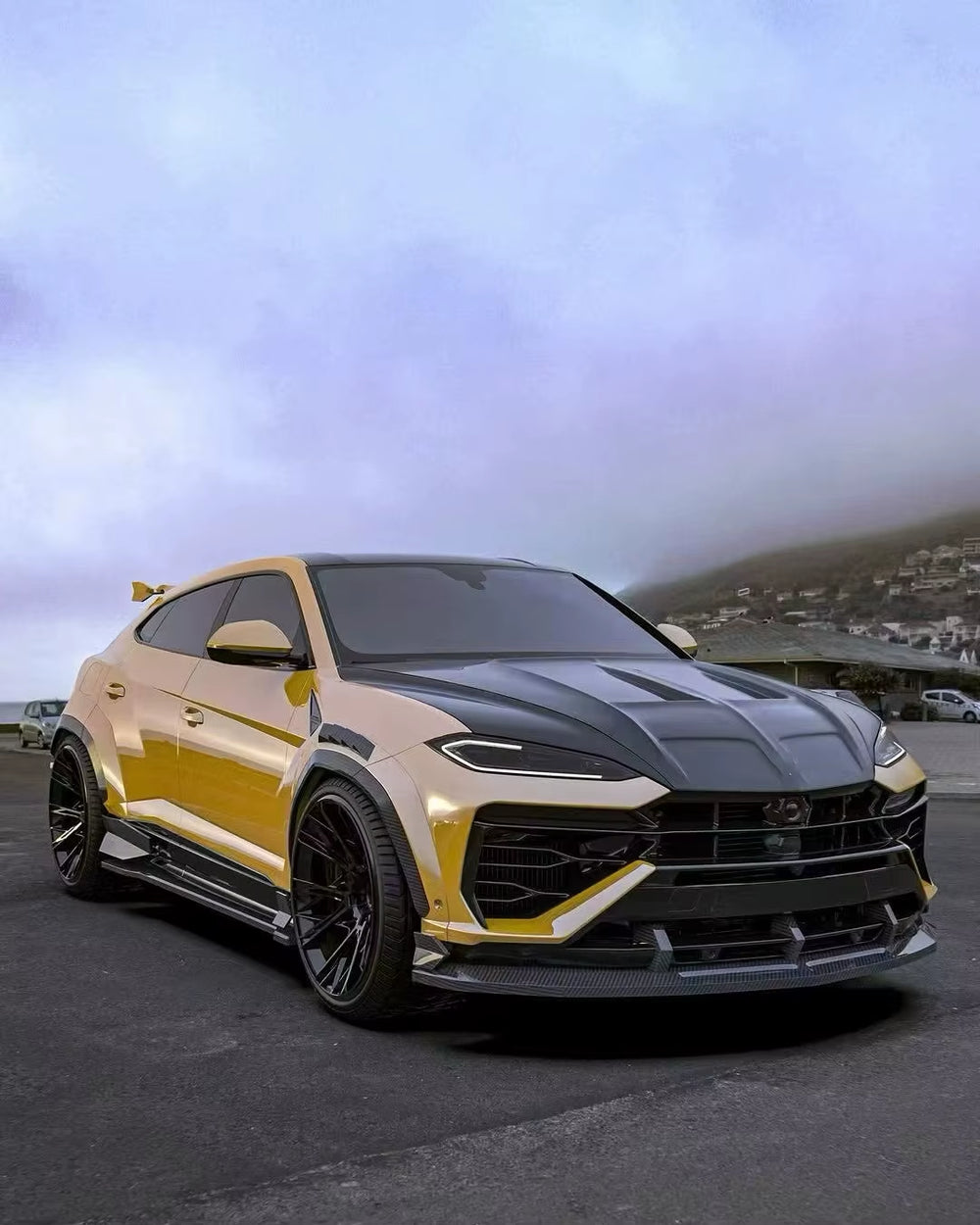 WD Style Dry Carbon Fiber Body Kit for Lamborghini URUS SE Front Lip Skirt Rear Diffuser Spoiler Hood Wide Body Kit
