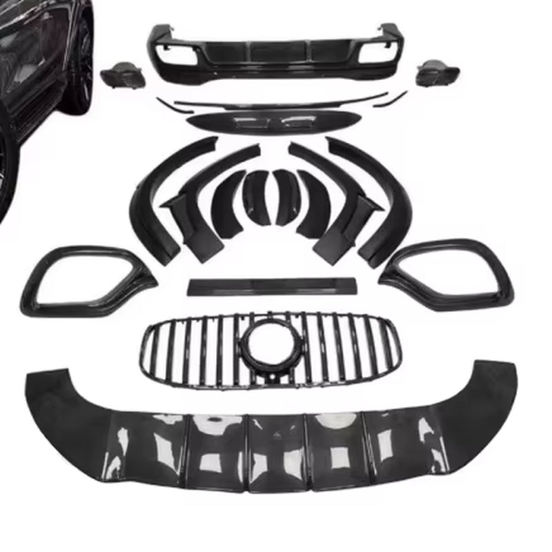 New Bumper Front Lip Carbon Fibre Body Kit Retrofit for Mercedes-Benz Gls 63 Amg X167 Rear Diffuser Spoiler Upgrade Kits