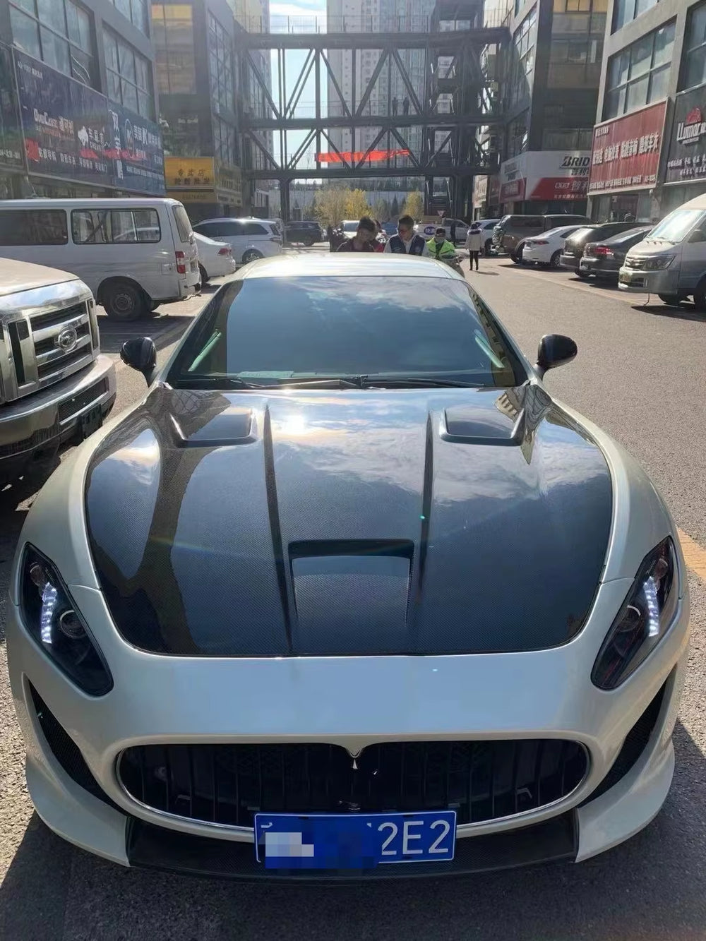 Carbon Fiber Body Kit Engine Cover for Maserati Granturismo Carbon Fiber Hood