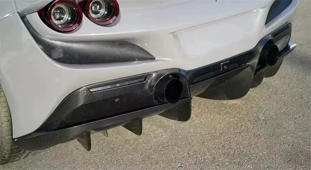 N Style for Ferrari F8 Carbon Fiber Diffuser Spoiler Body Kit