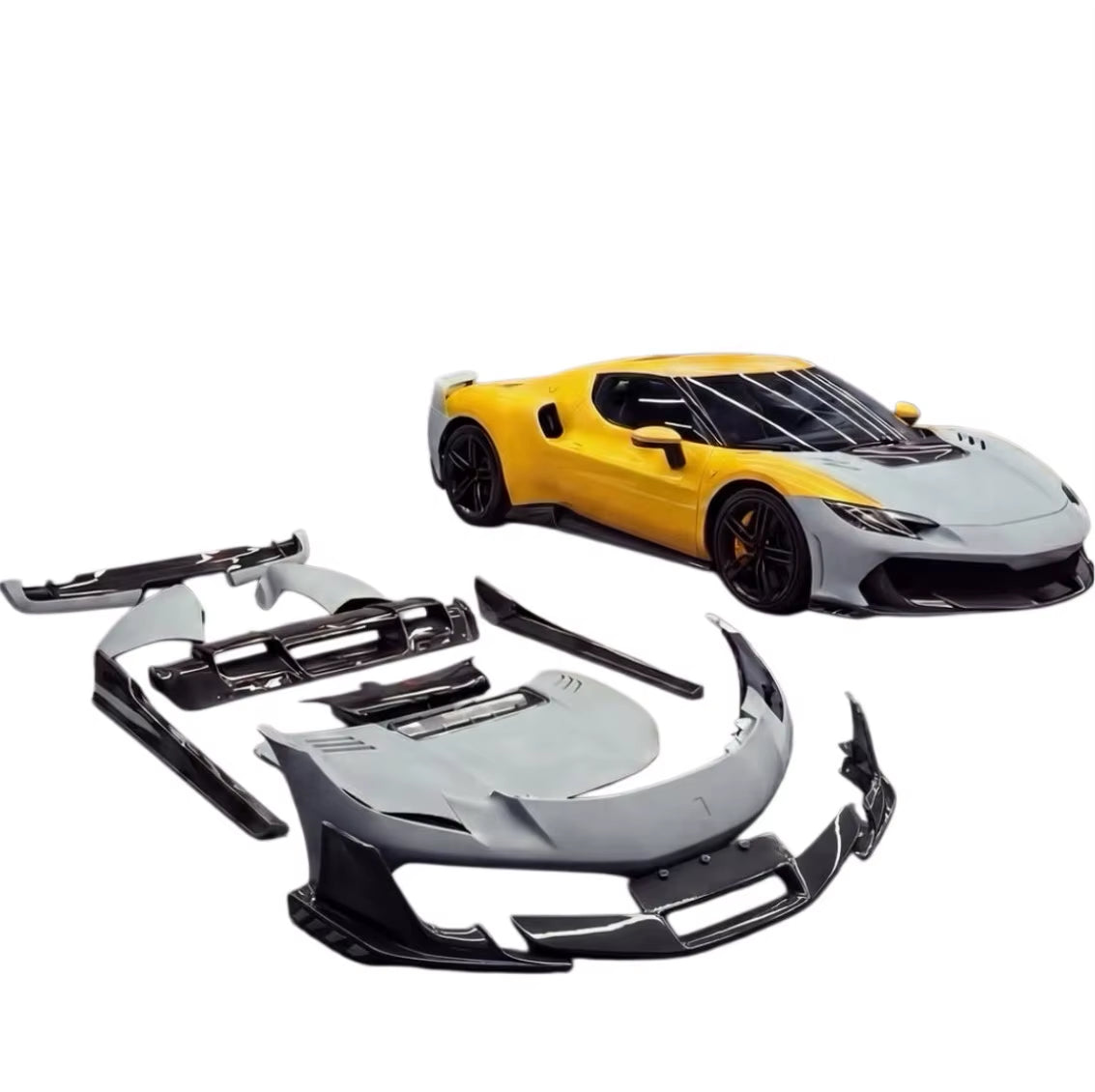 Dry Carbon Fiber Body Kit for Ferrari 296 GTB Upgrade 296 SP Style Car Bumper Body Kit 2022-2025