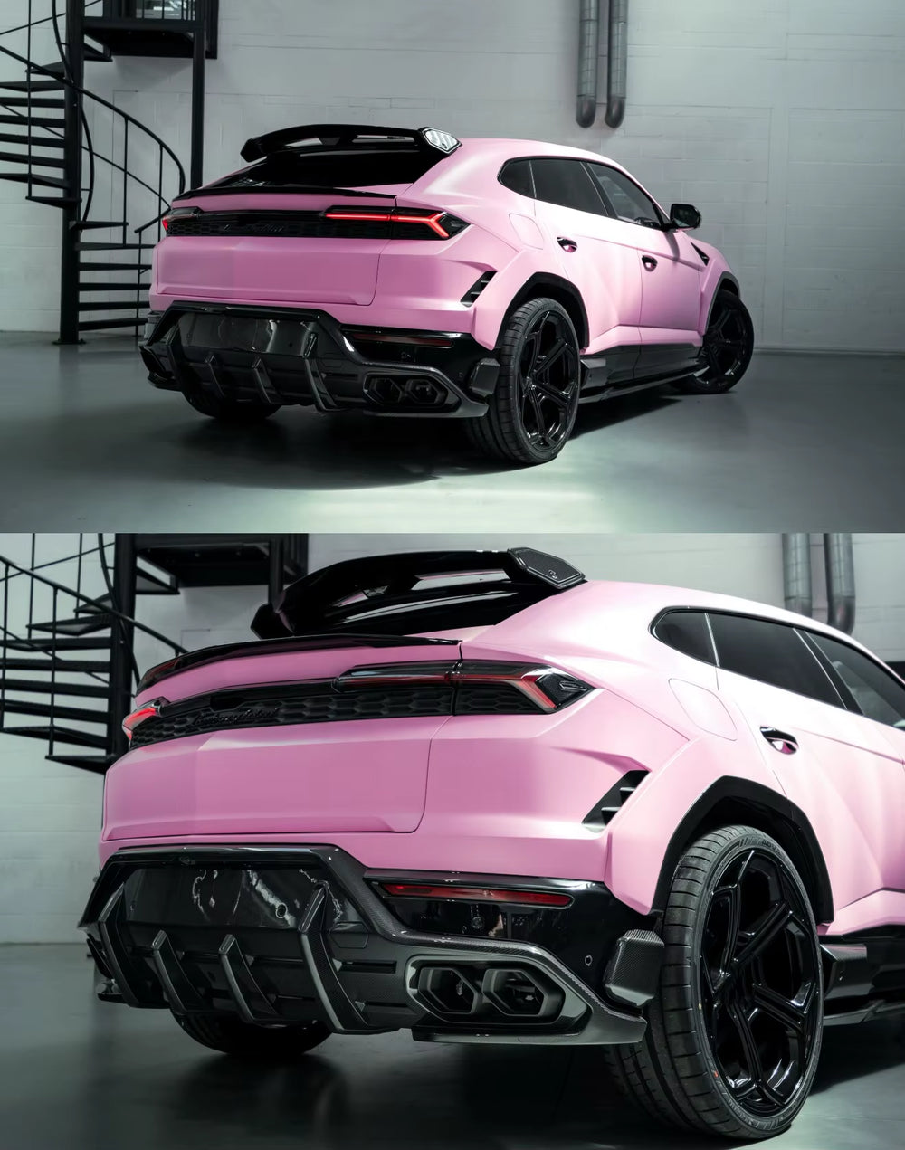 For Lamborghini URUS SE UB Style Dry Carbon Fiber Front Lip Side Skirts Rear Diffuser Spoiler Wide Body Kit