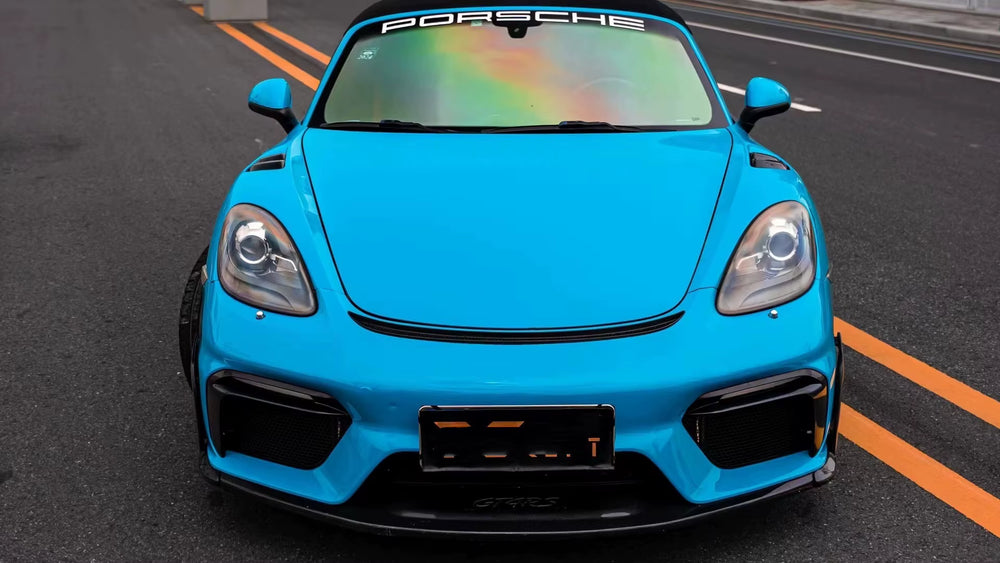 For Porsche Cayman 987-981 Upgraded 982 718Gt 4 Style Front and Rear Bumper Fenders Headlights Taillights Gt 4Style Body Kit