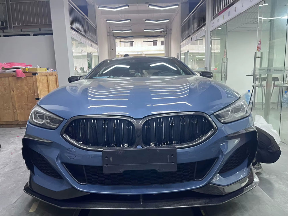 Ac-Style Body Kit for BMW 8 Series G14 G15 Carbon Fiber Front Lip Skirt Spoiler Diffuser.