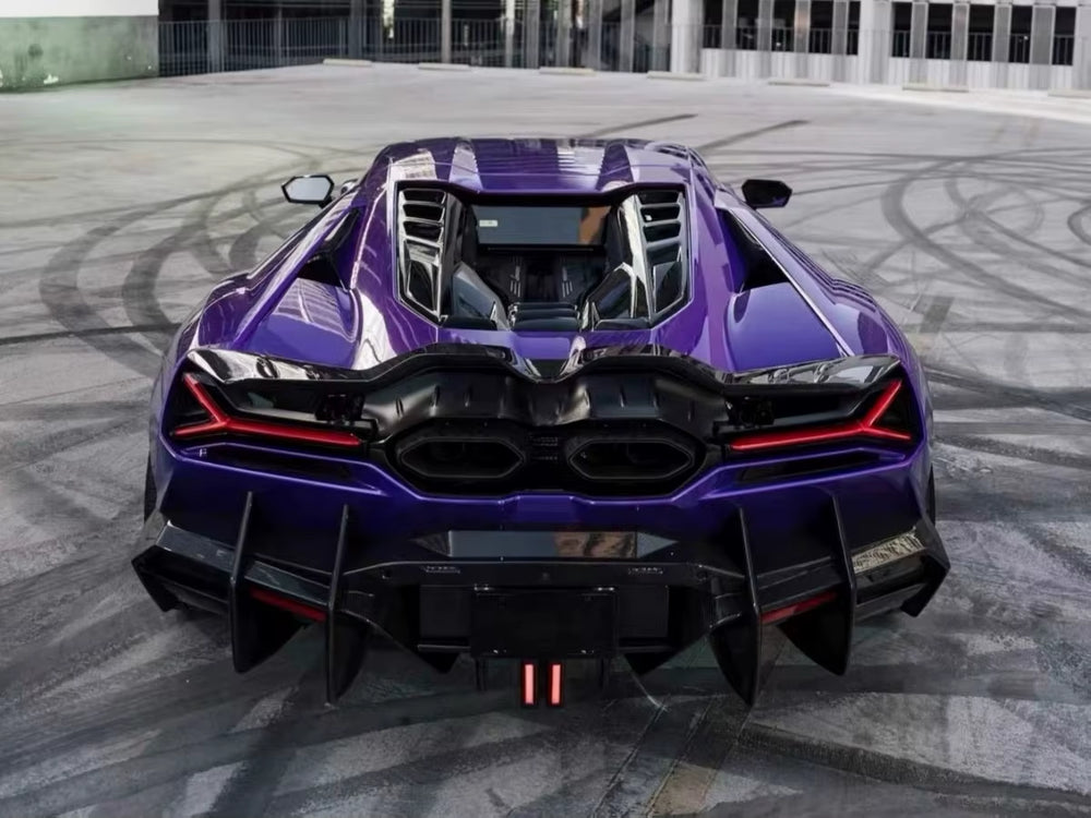 For Lamborghini Revuelto MS Style Dry Carbon Fiber Rear Bumper Rear Diffuser Spoiler Body Kit