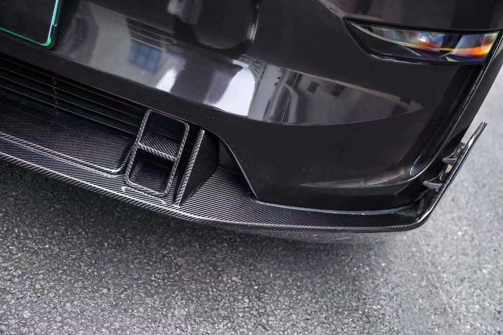 CT Style Carbon Fiber Body Kit for Tesla Model Y 2025+ Carbon Fiber Front Lip Skirt Rear Diffuser Spoiler Hood