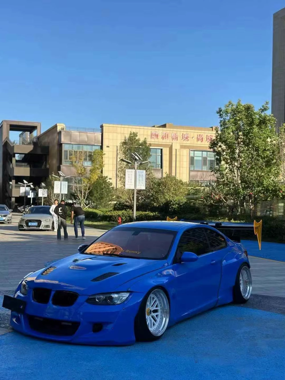 For BMW 3 Series E90 E92 E93 Rocket Style Wide-Body Kit Front Bumper Rear Bumper Spoiler Diffuser