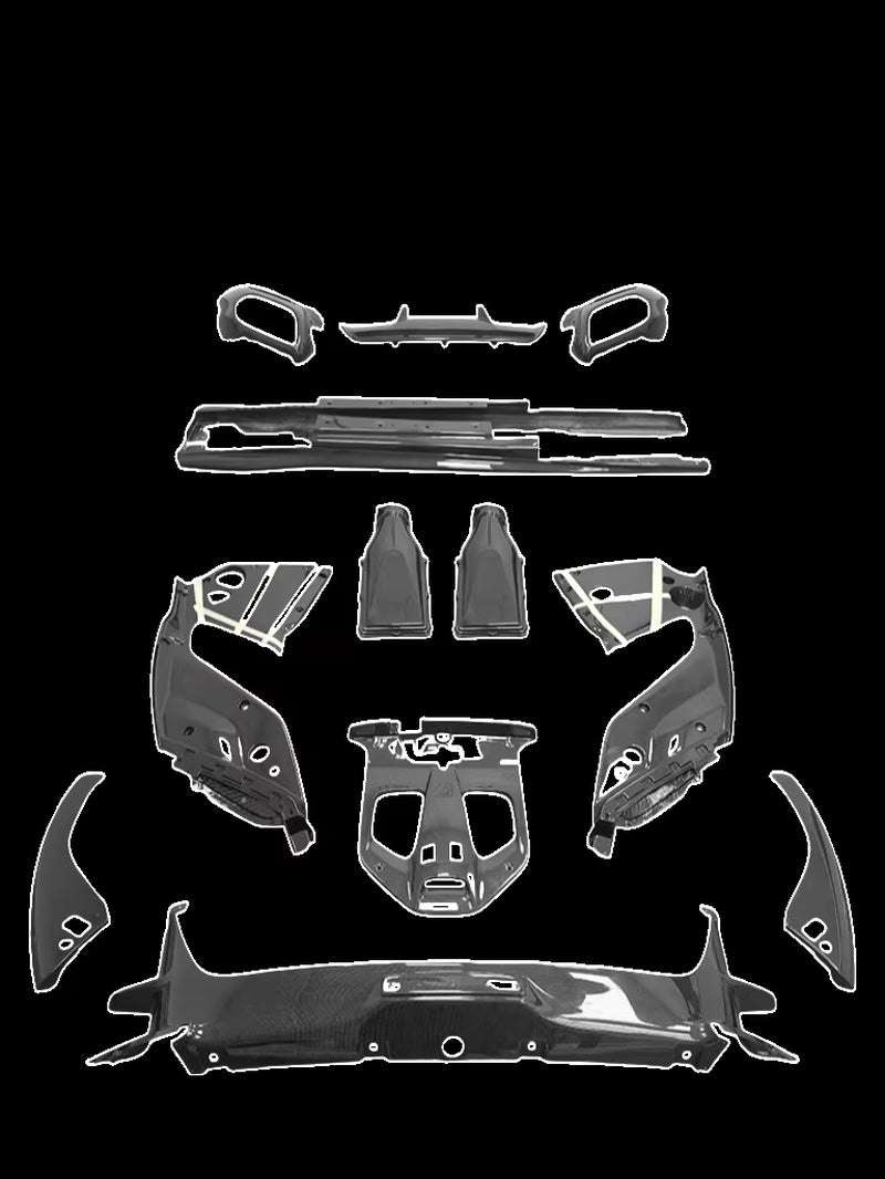 OEM-Style Carbon Fiber Body Kit for 812: Front Lip, Rear Diffuser, and Spoiler