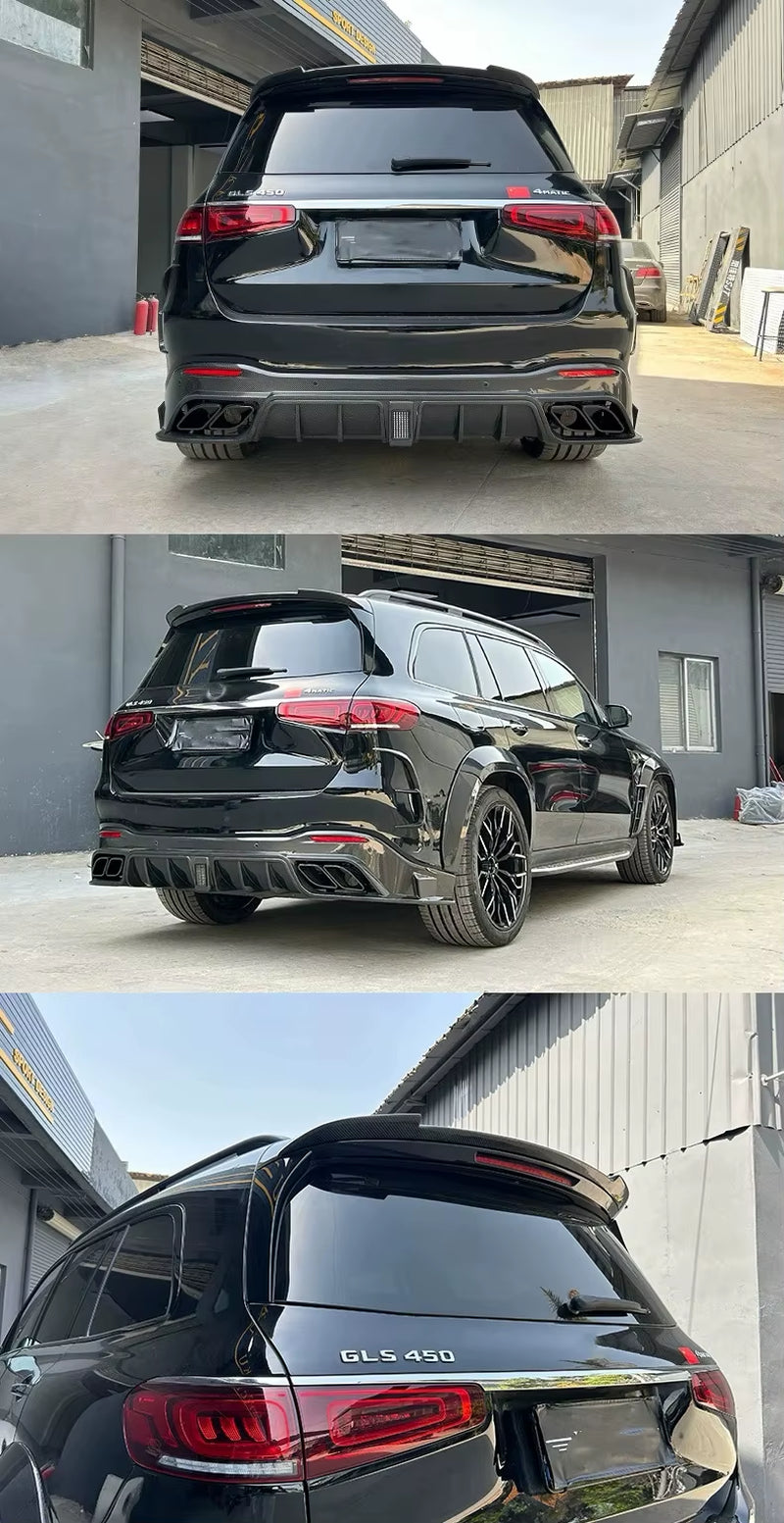 For Mercedes-Benz GLS63 Upgrades MSY Style Front Lip Diffuser, Spoiler, and Wheel Arches Carbon Fiber Body Kit