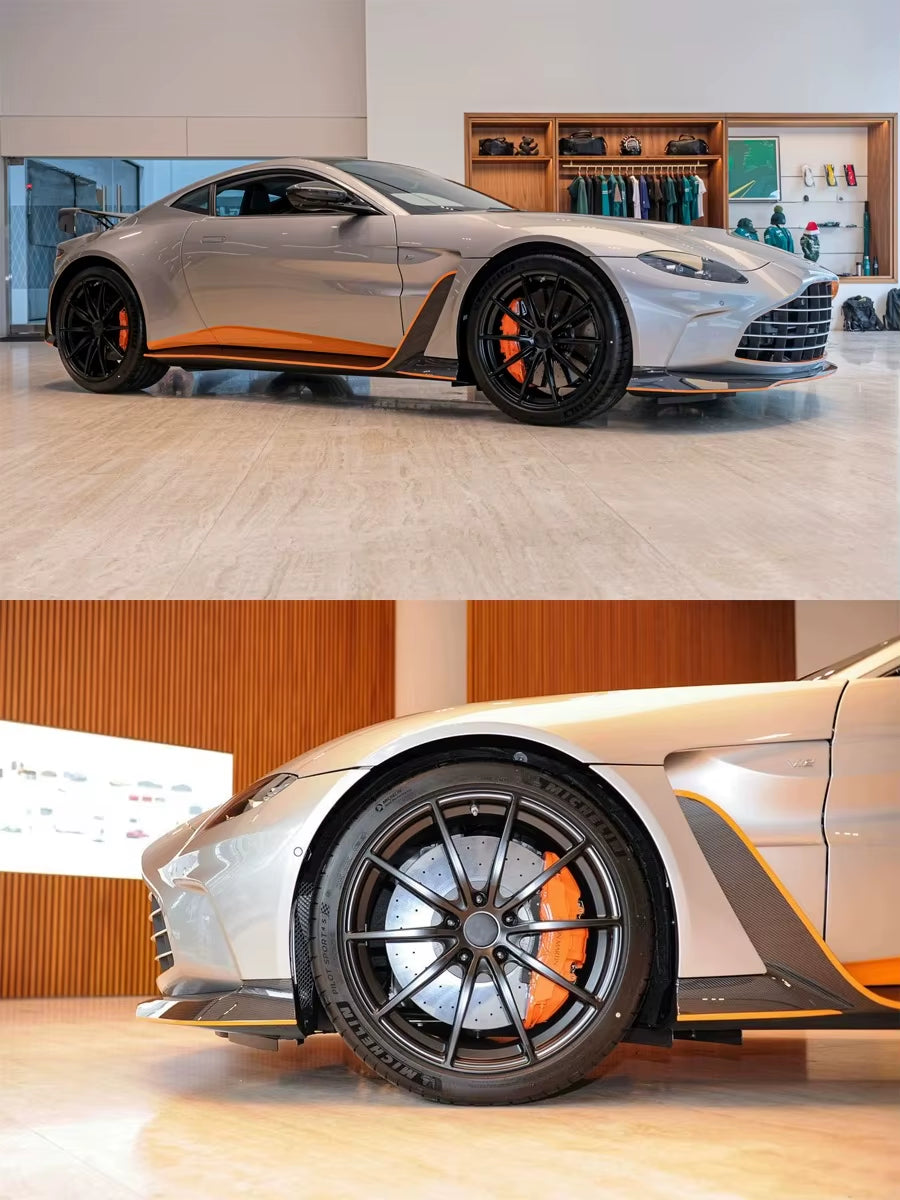 High-Quality Dry Carbon Fiber Body Kit for Aston Martin Vantage to Upgrade V12 Style Front Rear Bumper Side Skirt Hood