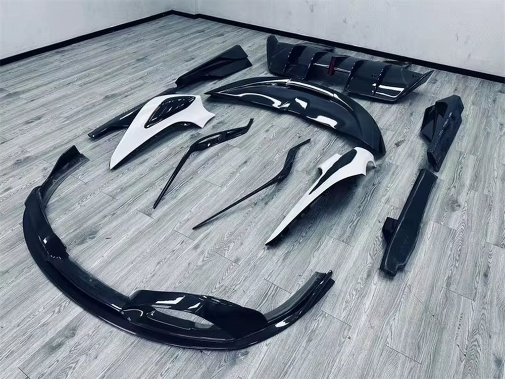 Carbon Fiber Black Sails Body Kit Is Suitable for Mclaren 720S Front Lip Skirt Spoiler Diffuser Fender.