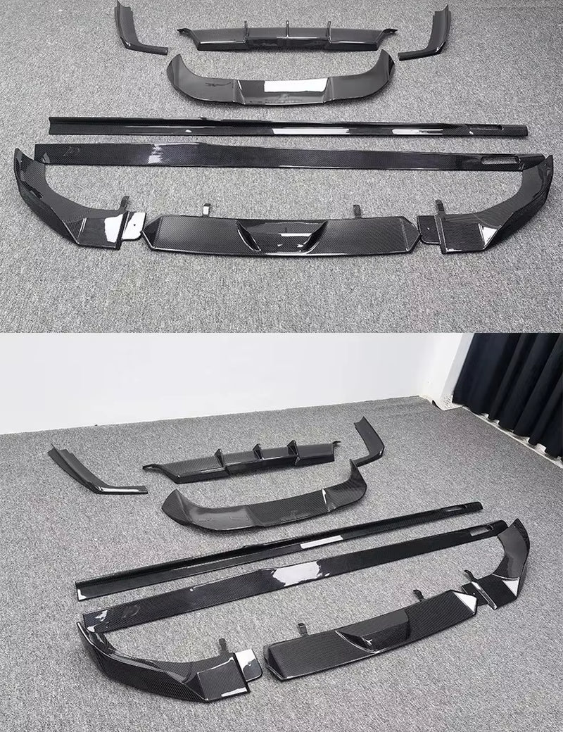 For BMW X7 2023-2025 FD Style Carbon Fiber Front Lip Skirt Rear Diffuser Spoiler Body Kit