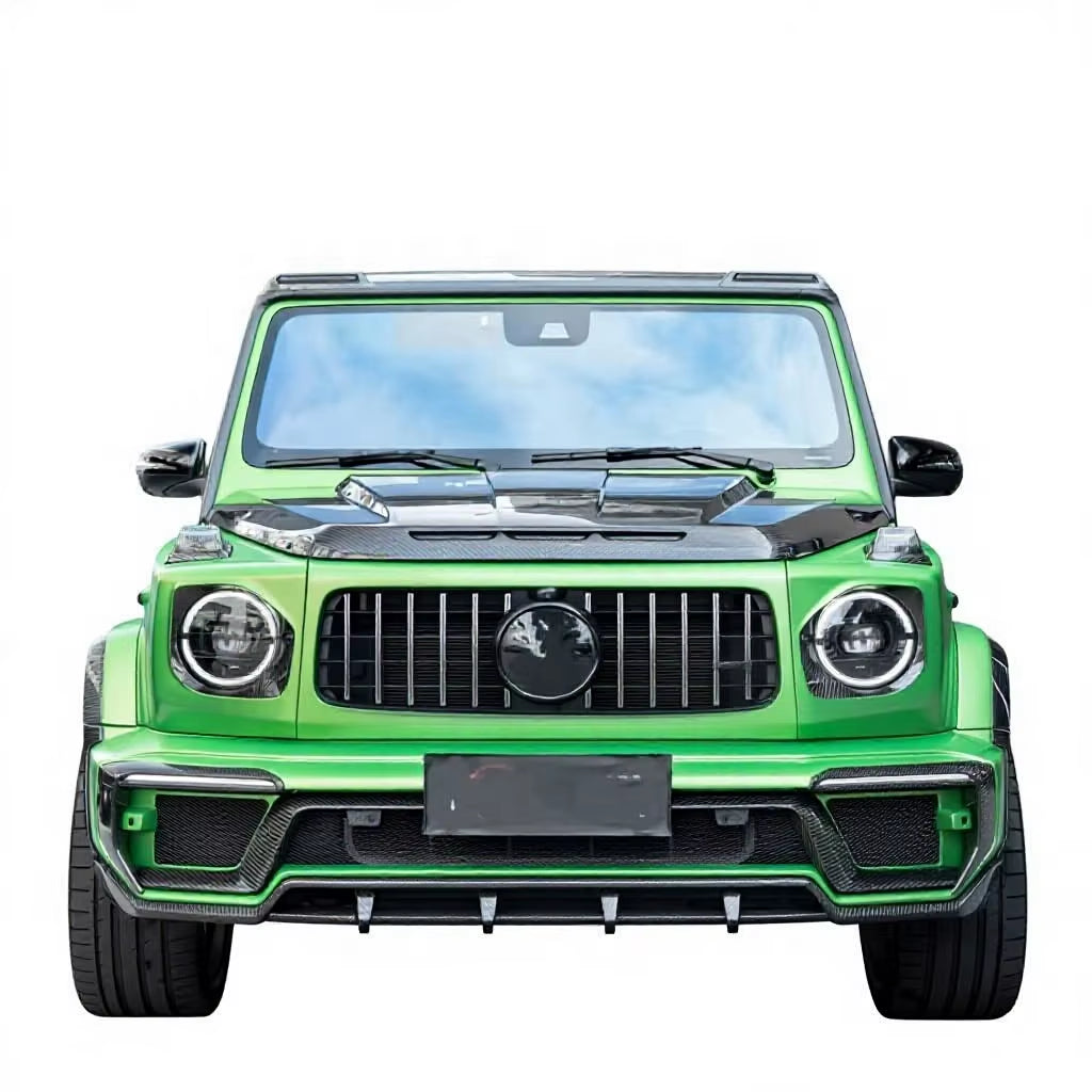 TOP Style Body Kit for Mercedes-Benz G-Class W464 W465 G63 Dry Carbon Fiber Front Lip Hood Rear Diffuser Spoiler Wide Bodykits
