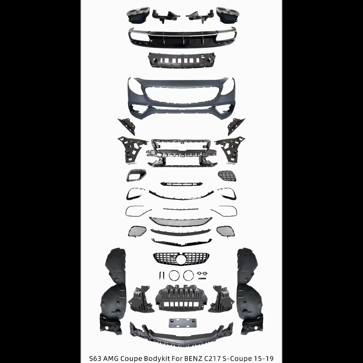Body Kit for Mercedes-Benz S COUPE Upgrade S63/S65 Style Front and Rear Bumpers