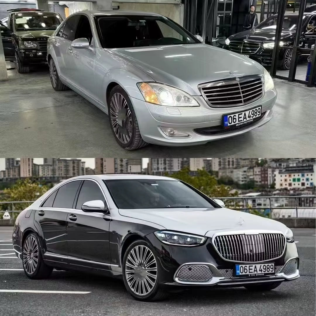 W221 Upgrade W223 Body Kit for Mercedes Benz S Class W221 S600 S500 S350 Upgrade W223 Maybach Front and Rear Bumper Headlights