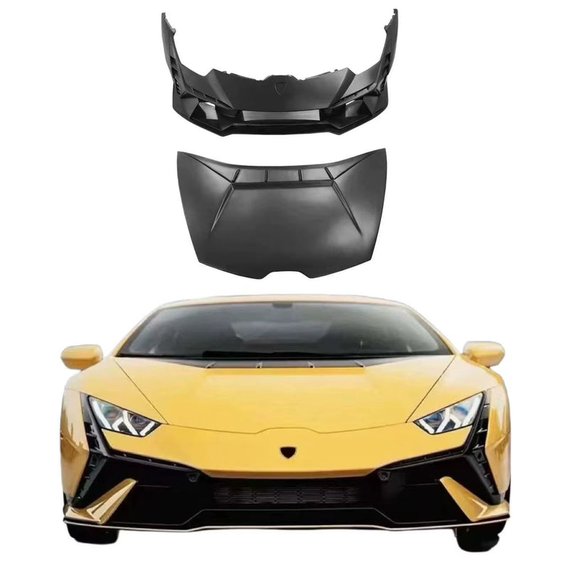 High Quality Dry Carbon Fiber for Lamborghini LP580 610 EVO Upgrade Tecnic Front Bumper Hood Body Kit