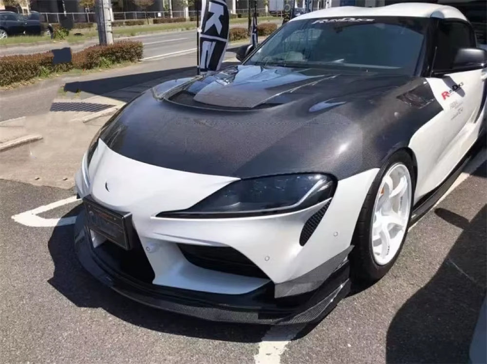 Carbon Fibre VS Style Hood for Toyota Supra A90 A91 MK5 MKV LB Style Engine Cover Air Vent Bonnet Auto Parts