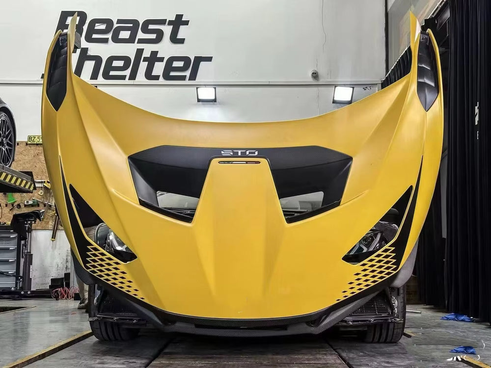 For Lamborghini Huranan STO OEM Style Dry Carbon Fiber Front Lip Rear Diffuser Spoiler Body Kit