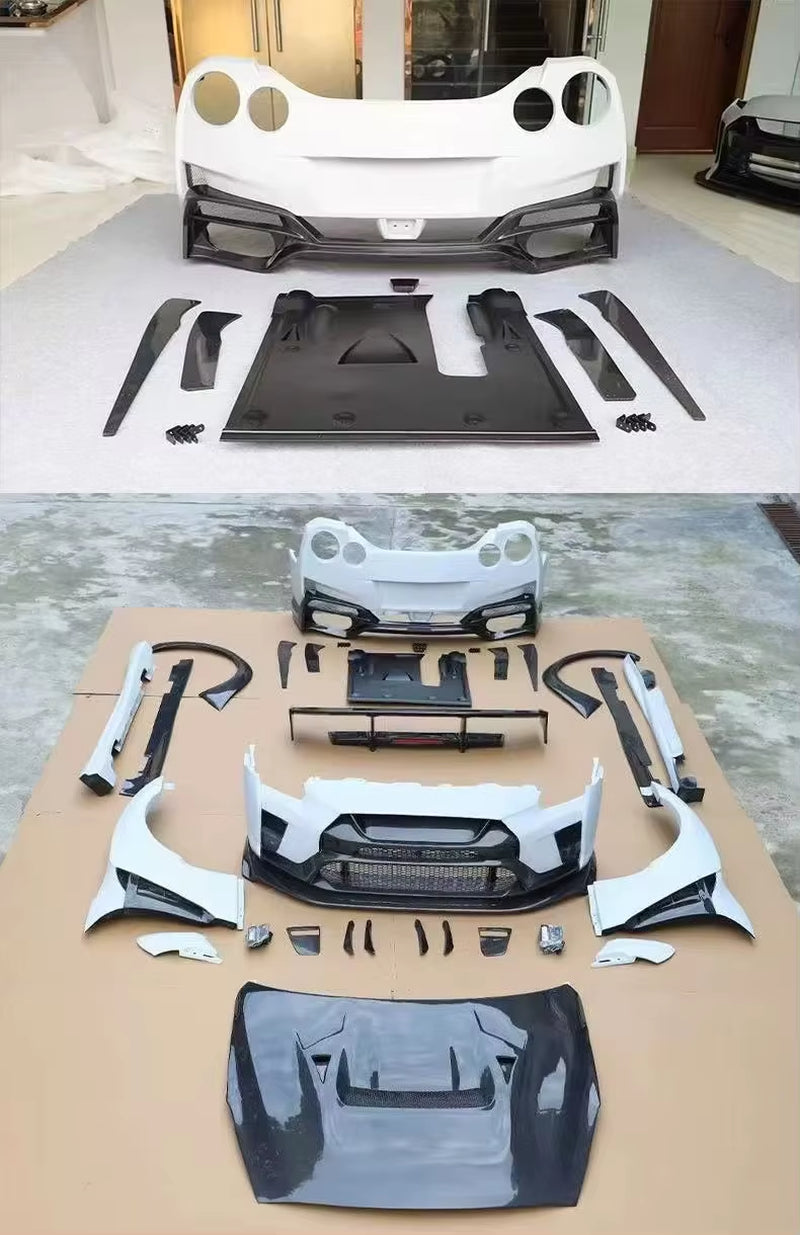 Hot Sale JISU Car Body Kit Premium Car Front and Rear Bumper Hood Body Kit Trending Car Bumper for Nissan GTR R35