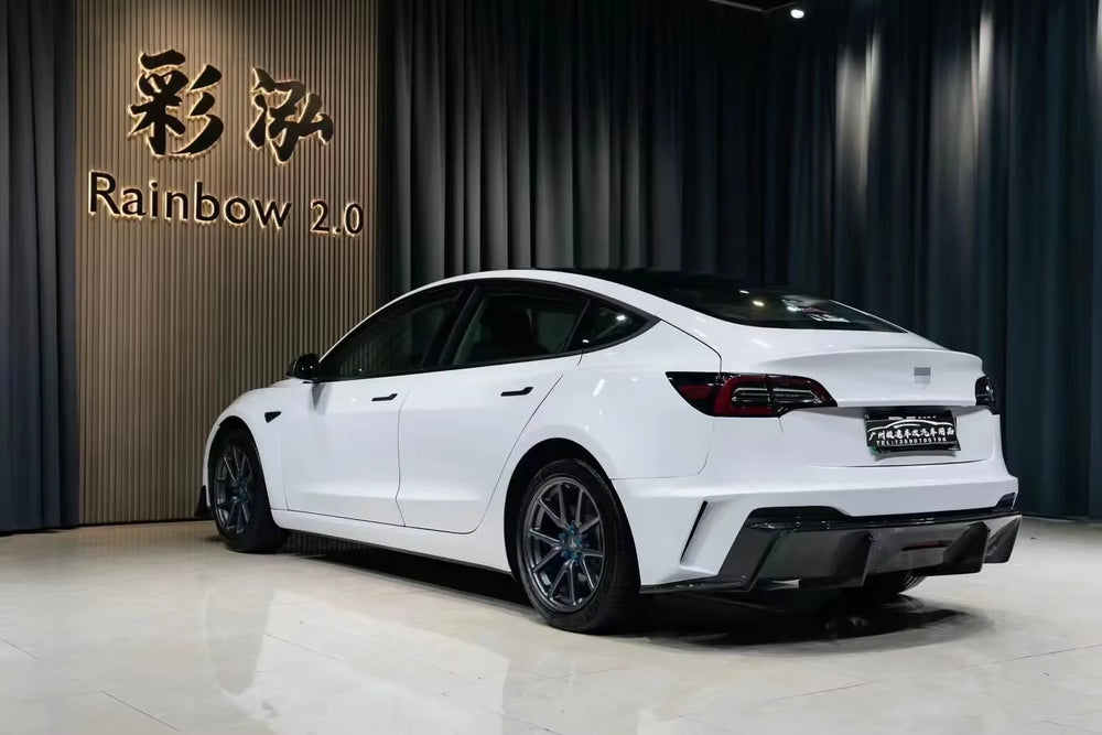 Carbon Fiber Car Bumpers for Tesla Model 3 ROBOT Style Rear BUMPER for Body Kit Body Kit