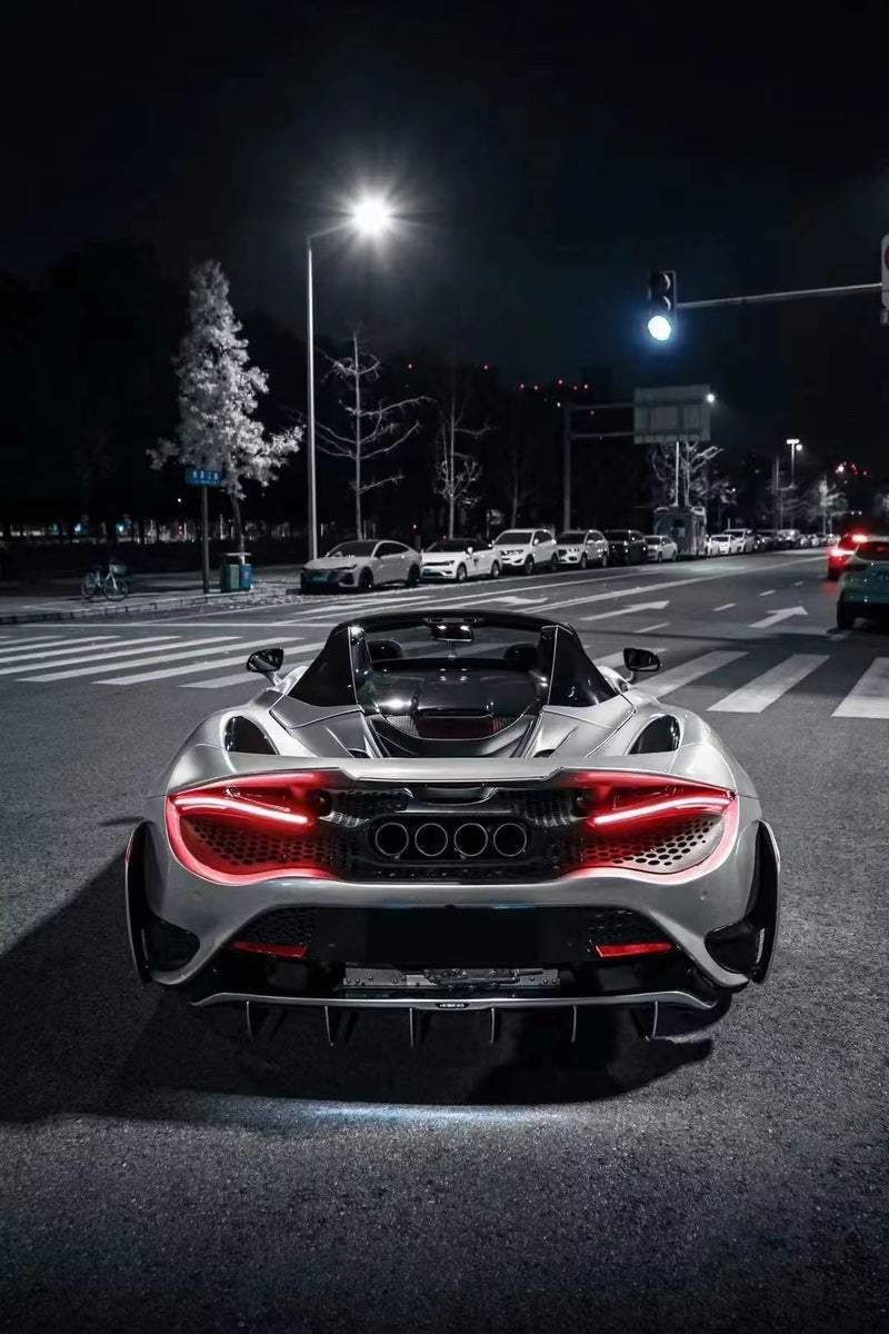 Half Carbon Fiber Car Body Kit for Mclaren 720S Upgrade to 765LT Style Car Front and Rear Bumpers Rear Diffuser