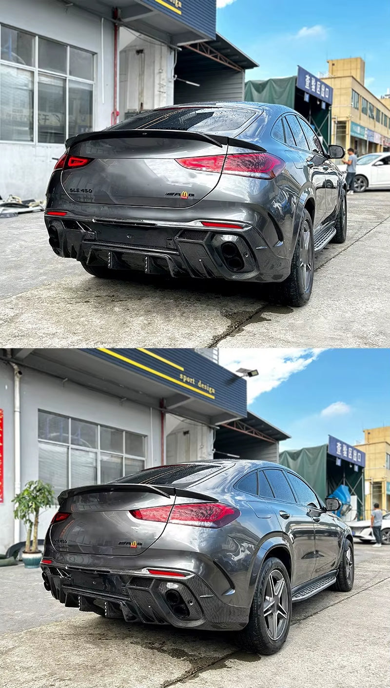 LD Style Body Kit for Mercedes-Benz Gle Coupe Carbon Fiber Rear Diffuser Spoiler Bodykit