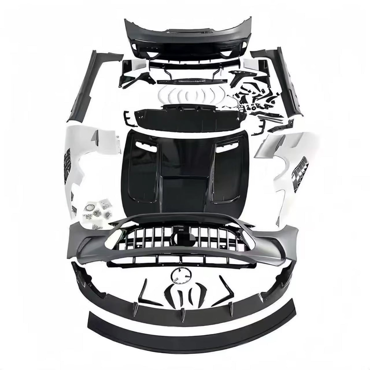 Black Series Body Kit for Mercedes-Benz AMG GT/GTS Front Rear Bumper Hood Fender Spoiler Front Rear Lip
