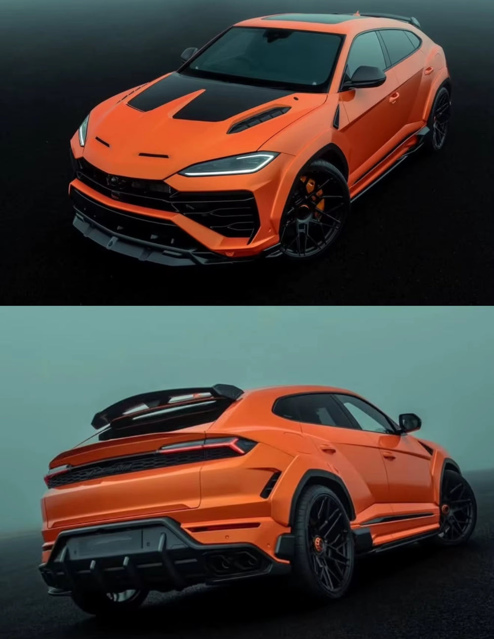 Dry Carbon Fiber UB Style Body Kit Front Lip Side Skirts Rear Diffuser Spoiler Wheel Arches for Lamborghini Urus SE