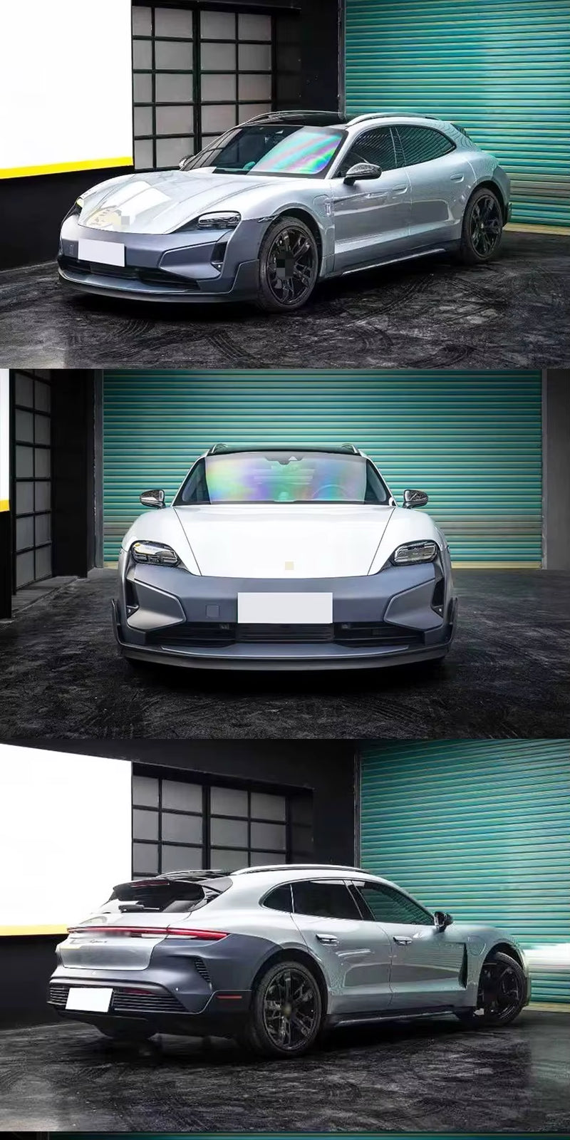 For Porsche TAYCAN Upgrade 2025 New TURBO GT Front and Rear Bumpers Made of PP Material Body Kit