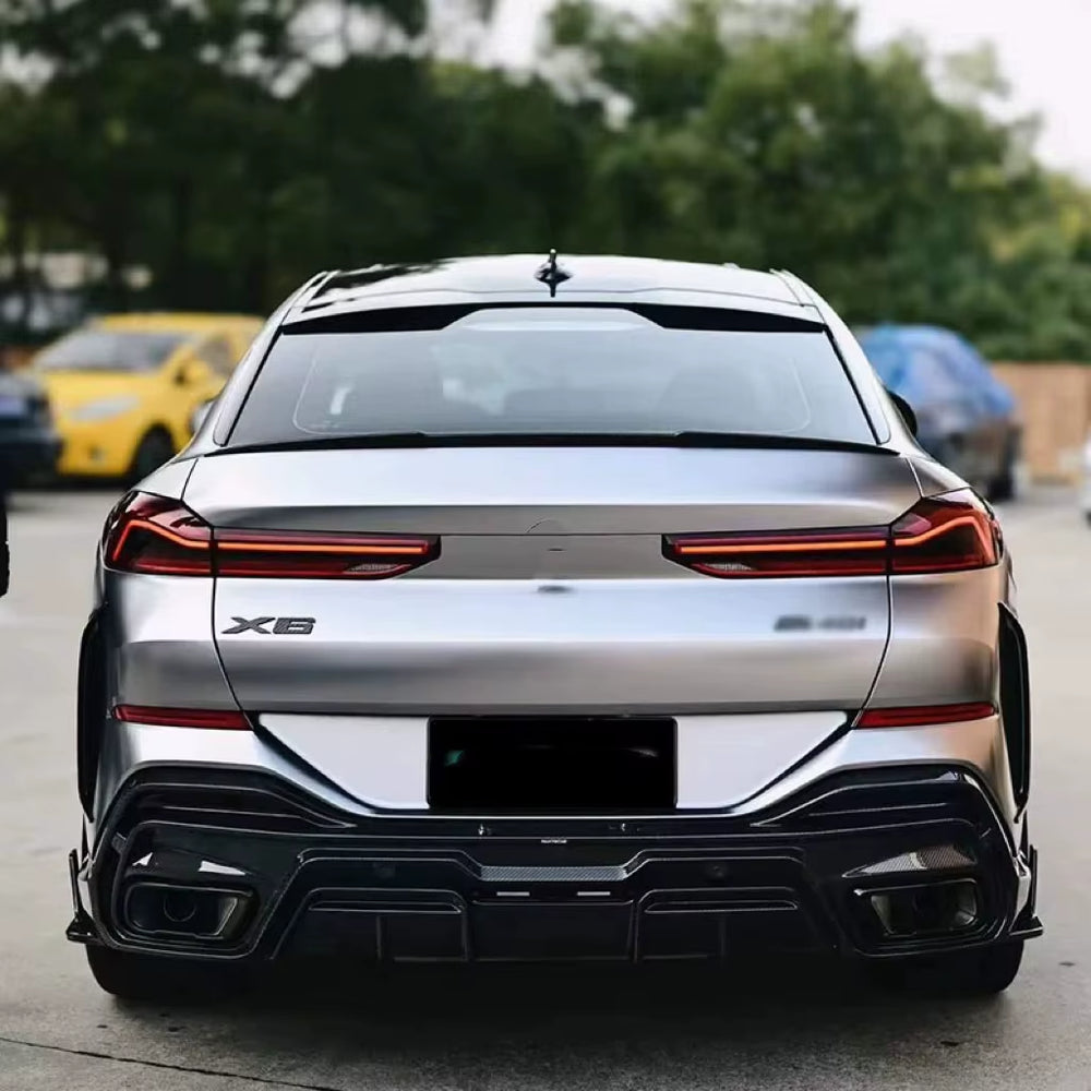 PK Style Carbon Fiber Body Kit for BMW X6 G06 Front Lip Side Skirt Rear Diffuser Rear Spoiler Rear Wing Mirror