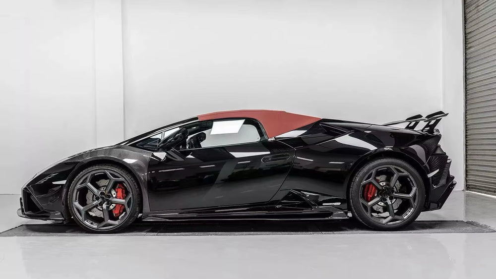 PK Style Dry Carbon Fiber Body Kit for Lamborghini Huracan Evo Front Lip Skirt Rear Diffuser Spoiler Hood Wide Body Kit
